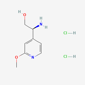 (S)-2-Amino-2-(2-methoxypyridin-4-yl)ethanol dihydrochloride chemical structure (CAS 1640848-91-4)