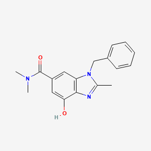 1-Benzyl-4-hydroxy-N,N,2-trimethyl-1H-benzo[d]imidazole-6-carboxamide chemical structure (CAS 1640981-20-9)