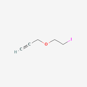3-(2-Iodoethoxy)prop-1-yne chemical structure (CAS 164118-56-3)