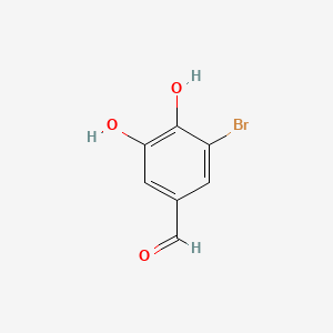 3-Bromo-4,5-dihydroxybenzaldehyde chemical structure (CAS 16414-34-9)