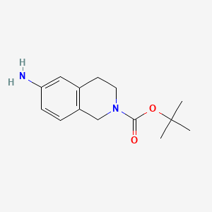 tert-Butyl 6-amino-3,4-dihydroisoquinoline-2(1H)-carboxylate chemical structure (CAS 164148-92-9)