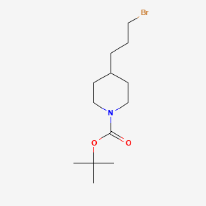 tert-Butyl 4-(3-bromopropyl)piperidine-1-carboxylate chemical structure (CAS 164149-27-3)