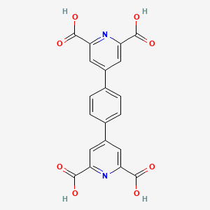 4,4'-(1,4-Phenylene)bis(pyridine-2,6-dicarboxylic acid) chemical structure (CAS 164173-99-3)