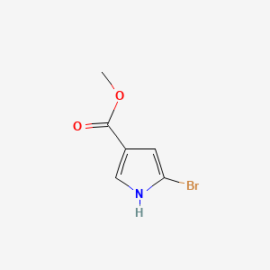 Methyl 5-bromo-1H-pyrrole-3-carboxylate chemical structure (CAS 16420-39-6)