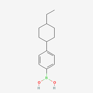(4-(trans-4-Ethylcyclohexyl)phenyl)boronic acid chemical structure (CAS 164220-57-9)