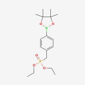 Diethyl (4-(4,4,5,5-tetramethyl-1,3,2-dioxaborolan-2-yl)benzyl)phosphonate chemical structure (CAS 1642311-76-9)