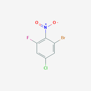 1-Bromo-5-chloro-3-fluoro-2-nitrobenzene chemical structure (CAS 1642542-05-9)