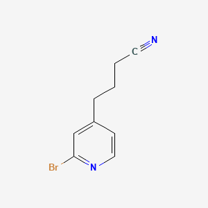 4-(2-Bromopyridin-4-yl)butanenitrile chemical structure (CAS 1642786-45-5)