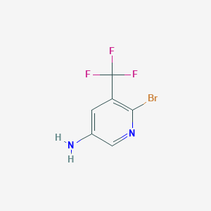6-Bromo-5-(trifluoromethyl)pyridin-3-amine chemical structure (CAS 1642844-33-4)