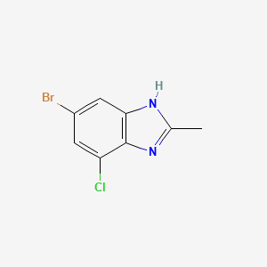 6-Bromo-4-chloro-2-methyl-1H-benzo[d]imidazole chemical structure (CAS 16429-40-6)