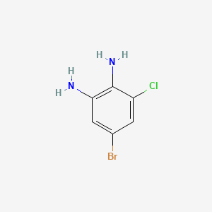 5-Bromo-3-chlorobenzene-1,2-diamine chemical structure (CAS 16429-44-0)