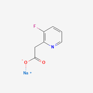 Sodium 2-(3-fluoropyridin-2-yl)acetate chemical structure (CAS 1643136-66-6)
