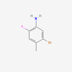 5-Bromo-2-iodo-4-methylaniline chemical structure (CAS 1643156-27-7)