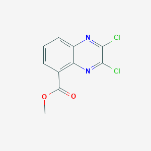Methyl 2,3-dichloroquinoxaline-5-carboxylate chemical structure (CAS 1643354-85-1)