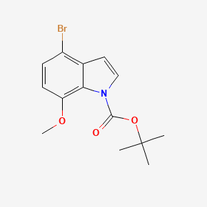 tert-Butyl 4-bromo-7-methoxy-1H-indole-1-carboxylate chemical structure (CAS 1643463-24-4)