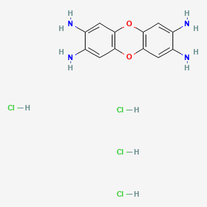 Dibenzo[b,e][1,4]dioxine-2,3,7,8-tetraamine tetrahydrochloride chemical structure (CAS 16435-75-9)