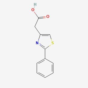 2-(2-Phenylthiazol-4-yl)acetic acid chemical structure (CAS 16441-28-4)