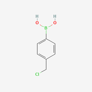 (4-(Chloromethyl)phenyl)boronic acid chemical structure (CAS 164413-77-8)