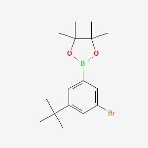 2-(3-Bromo-5-(tert-butyl)phenyl)-4,4,5,5-tetramethyl-1,3,2-dioxaborolane chemical structure (CAS 1644527-00-3)