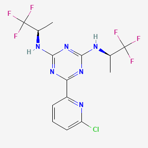 6-(6-Chloropyridin-2-yl)-N2,N4-bis((R)-1,1,1-trifluoropropan-2-yl)-1,3,5-triazine-2,4-diamine chemical structure (CAS 1644545-52-7)