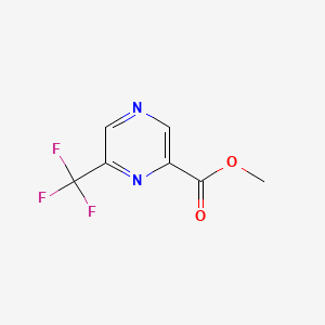 Methyl 6-(trifluoromethyl)pyrazine-2-carboxylate chemical structure (CAS 1644548-81-1)