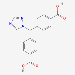 4,4'-((1H-1,2,4-Triazol-1-yl)methylene)dibenzoic acid chemical structure (CAS 1644566-39-1)