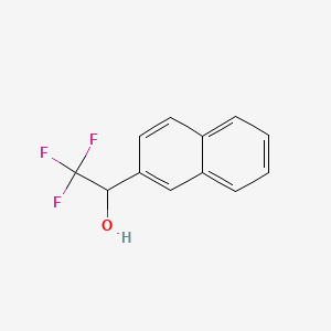 2,2,2-Trifluoro-1-(naphthalen-2-yl)ethan-1-ol chemical structure (CAS 1645-50-7)