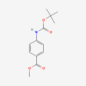 Methyl 4-((tert-butoxycarbonyl)amino)benzoate chemical structure (CAS 164596-20-7)