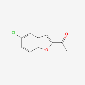1-(5-Chlorobenzofuran-2-yl)ethanone chemical structure (CAS 1646-32-8)