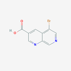 5-Bromo-1,7-naphthyridine-3-carboxylic acid chemical structure (CAS 1646882-64-5)