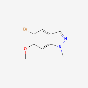 5-Bromo-6-methoxy-1-methyl-1H-indazole chemical structure (CAS 1647115-87-4)