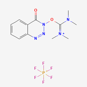 1,1,3,3-Tetramethyl-2-(4-oxobenzo[d][1,2,3]triazin-3(4H)-yl)uronium hexafluorophosphate(V) chemical structure (CAS 164861-52-3)