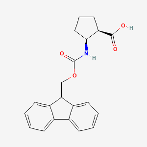 N-Fmoc-(1R,2S)-2-Amino-1-cyclopentanecarboxylic acid chemical structure (CAS 164914-07-2)