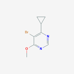 5-Bromo-4-cyclopropyl-6-methoxypyrimidine chemical structure (CAS 1649454-57-8)