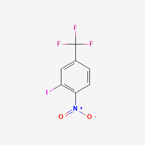 2-Iodo-1-nitro-4-(trifluoromethyl)benzene chemical structure (CAS 16499-53-9)
