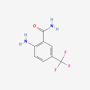 2-Amino-5-(trifluoromethyl)benzamide chemical structure (CAS 16499-54-0)