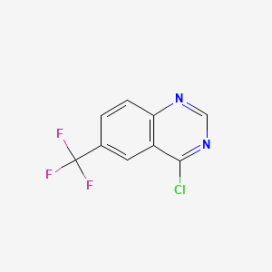 4-Chloro-6-(trifluoromethyl)quinazoline chemical structure (CAS 16499-64-2)