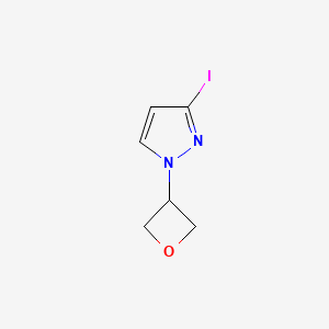 3-Iodo-1-(oxetan-3-yl)-1H-pyrazole chemical structure (CAS 1650548-46-1)
