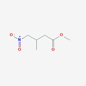 Methyl 3-methyl-4-nitrobutanoate chemical structure (CAS 16507-06-5)
