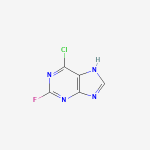 6-Chloro-2-fluoro-9H-purine chemical structure (CAS 1651-29-2)