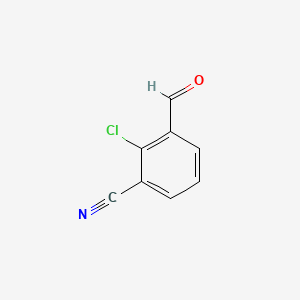2-Chloro-3-formylbenzonitrile chemical structure (CAS 165187-24-6)