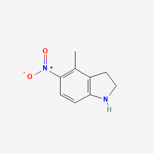 4-Methyl-5-nitroindoline chemical structure (CAS 165250-68-0)