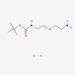 tert-Butyl (2-(2-aminoethoxy)ethyl)carbamate hydrochloride chemical structure (CAS 165391-09-3)