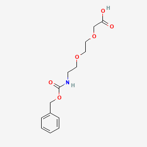 3-Oxo-1-phenyl-2,7,10-trioxa-4-azadodecan-12-oic acid chemical structure (CAS 165454-06-8)