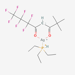 Triethylphosphine(6,6,7,7,8,8,8-heptafluoro-2,2-dimethyl-3,5-octanedionate)silver(I) chemical structure (CAS 165461-74-5)