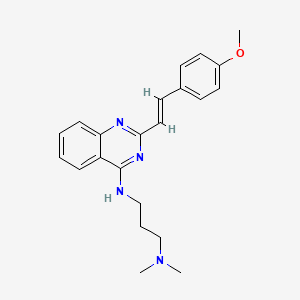 (E)-N1-(2-(4-Methoxystyryl)quinazolin-4-yl)-N3,N3-dimethylpropane-1,3-diamine chemical structure (CAS 1654733-02-4)