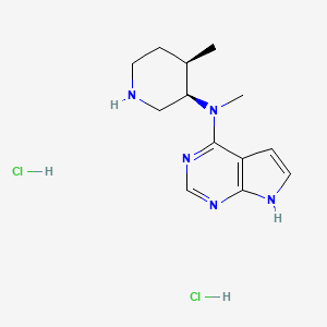 N-Methyl-N-((3R,4R)-4-methylpiperidin-3-yl)-7H-pyrrolo[2,3-d]pyrimidin-4-amine dihydrochloride chemical structure (CAS 1655430-59-3)