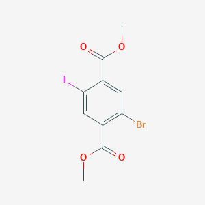 Dimethyl 2-bromo-5-iodoterephthalate chemical structure (CAS 165594-73-0)
