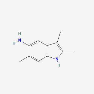 2,3,6-Trimethyl-1H-indol-5-amine chemical structure (CAS 165614-76-6)