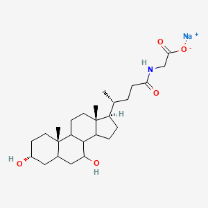 Glycochenodeoxycholic acid sodium chemical structure (CAS 16564-43-5)